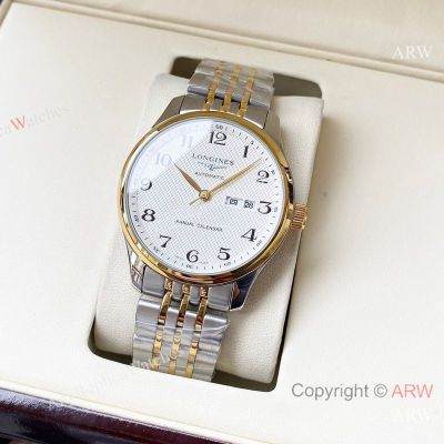 High Quality Replica LONGINES Men's Watch Two-Tone 316L Stainless Steel Strap Different Colors Face Dial Different Colors Case Watch 40*12mm